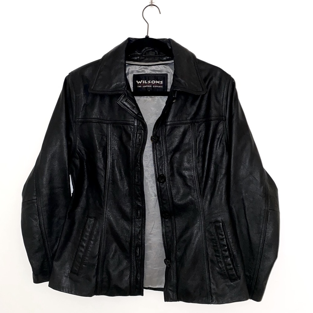 WILSON Leather Experts Women’s Black Leather Jacket Size S